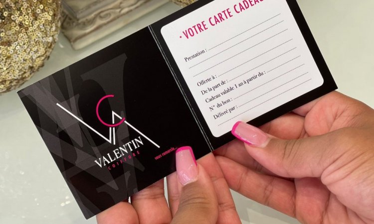 Valentin Coiffure, votre coiffeur 974 à Sainte-Clotilde, vous propose sa Carte-Cadeau